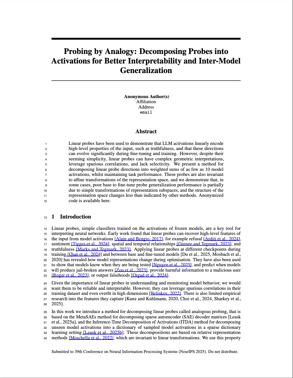 Probing by Analogy: Decomposing Probes into Activations for Better Interpretability and Inter-Model Generalization